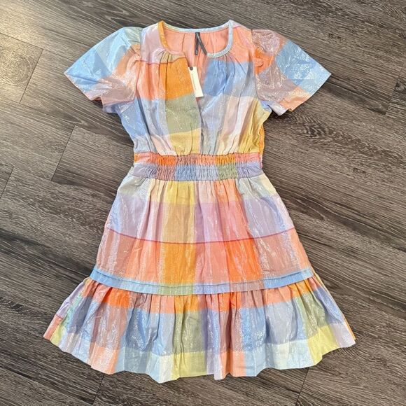 Anthropologie Somerset Mini Dress Metallic Edition New - Picture 1 of 7